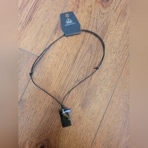 Paparazzi Black Necklace with Blue, Black And Brown Crystals